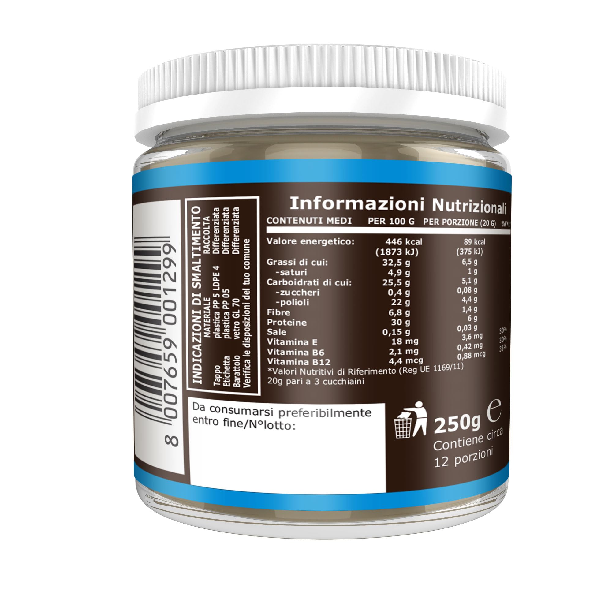 ultimate-italia-protein-cream-gusto-cioccolato-fondente-crema-proteica-2x250g image 2