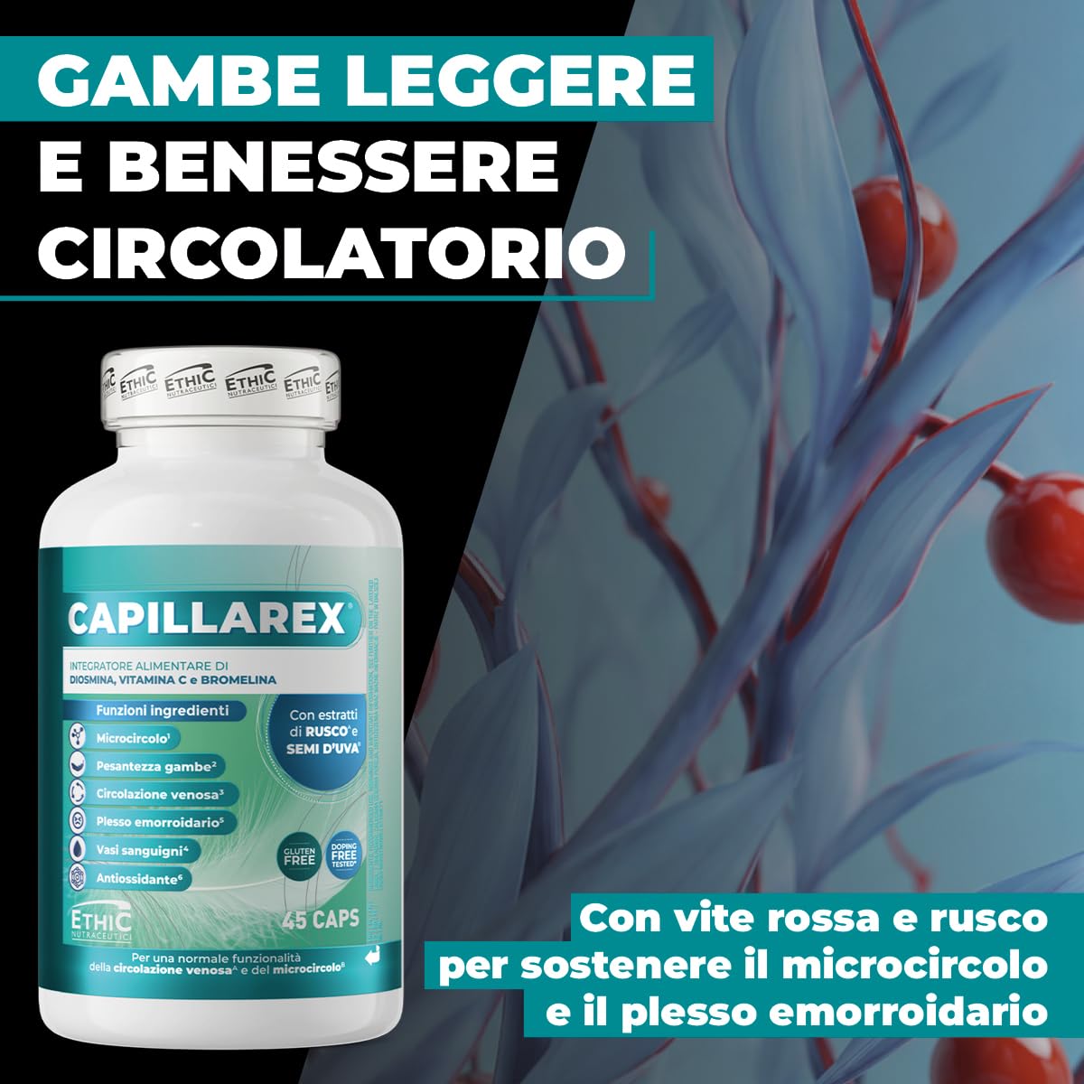 ethicsport-ethic-nutraceutici-capillarex-con-diosmina-45-capsule-vegetali image 3