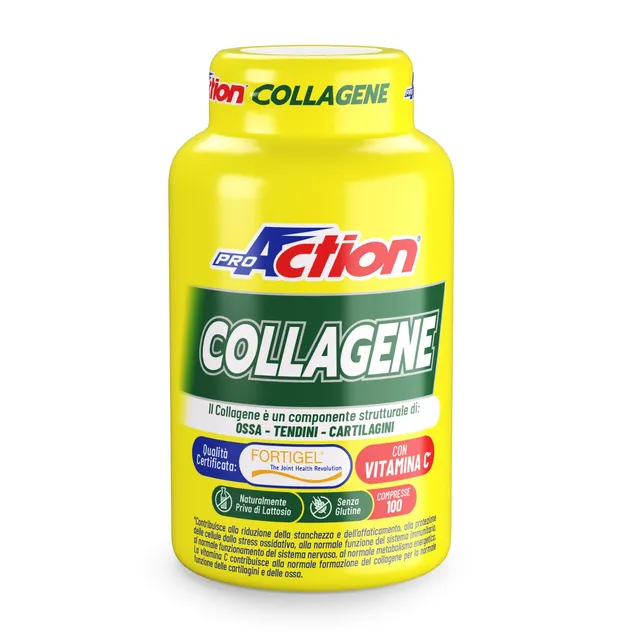proaction-collagene-fortigel-integratore-100-compresse-con-acido-ialuronico-e-vi image 1