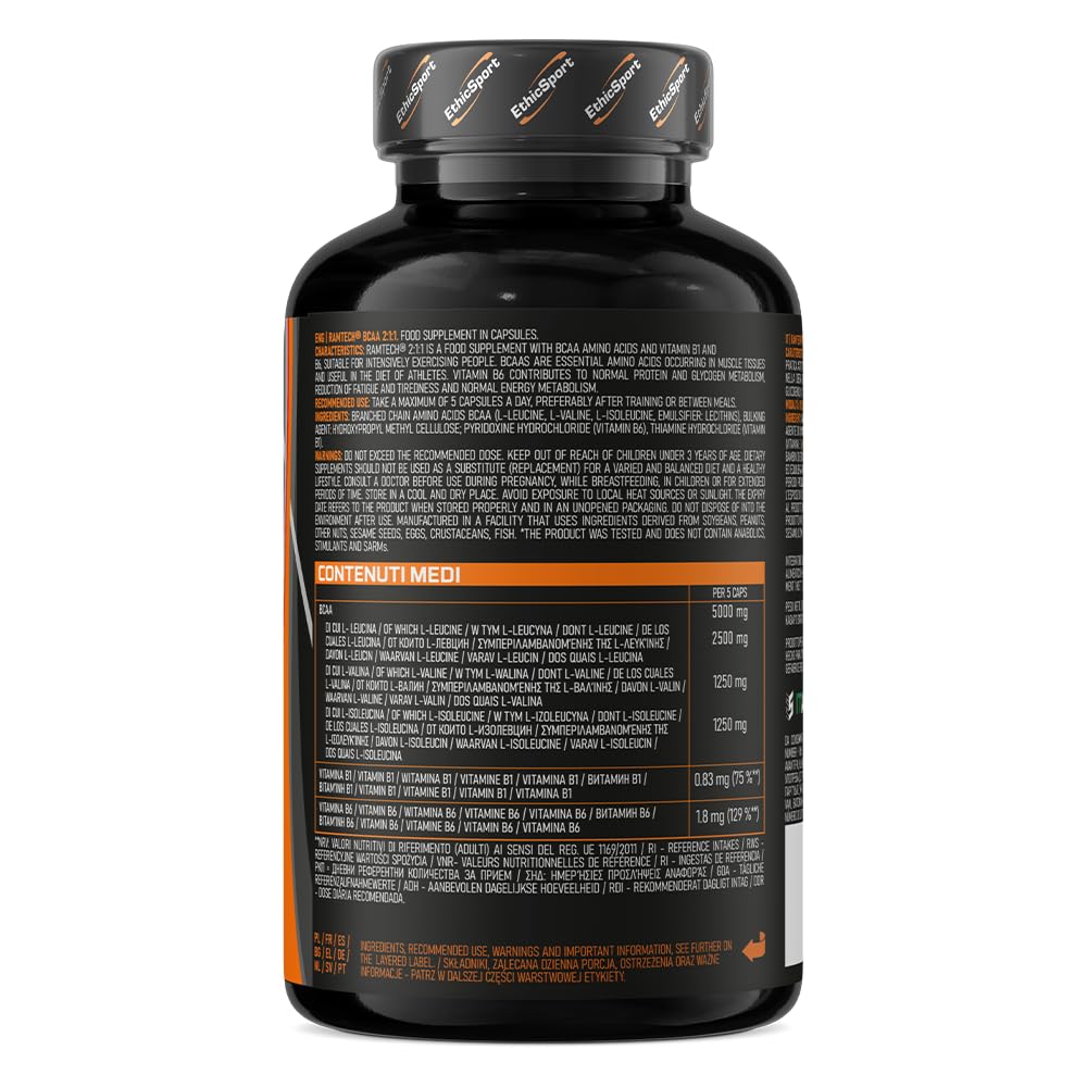ethicsport-ramtech-bcaa-2-1-1-aminoacidi-ramificati-120-capsule-5000-mg-per-dose image 2