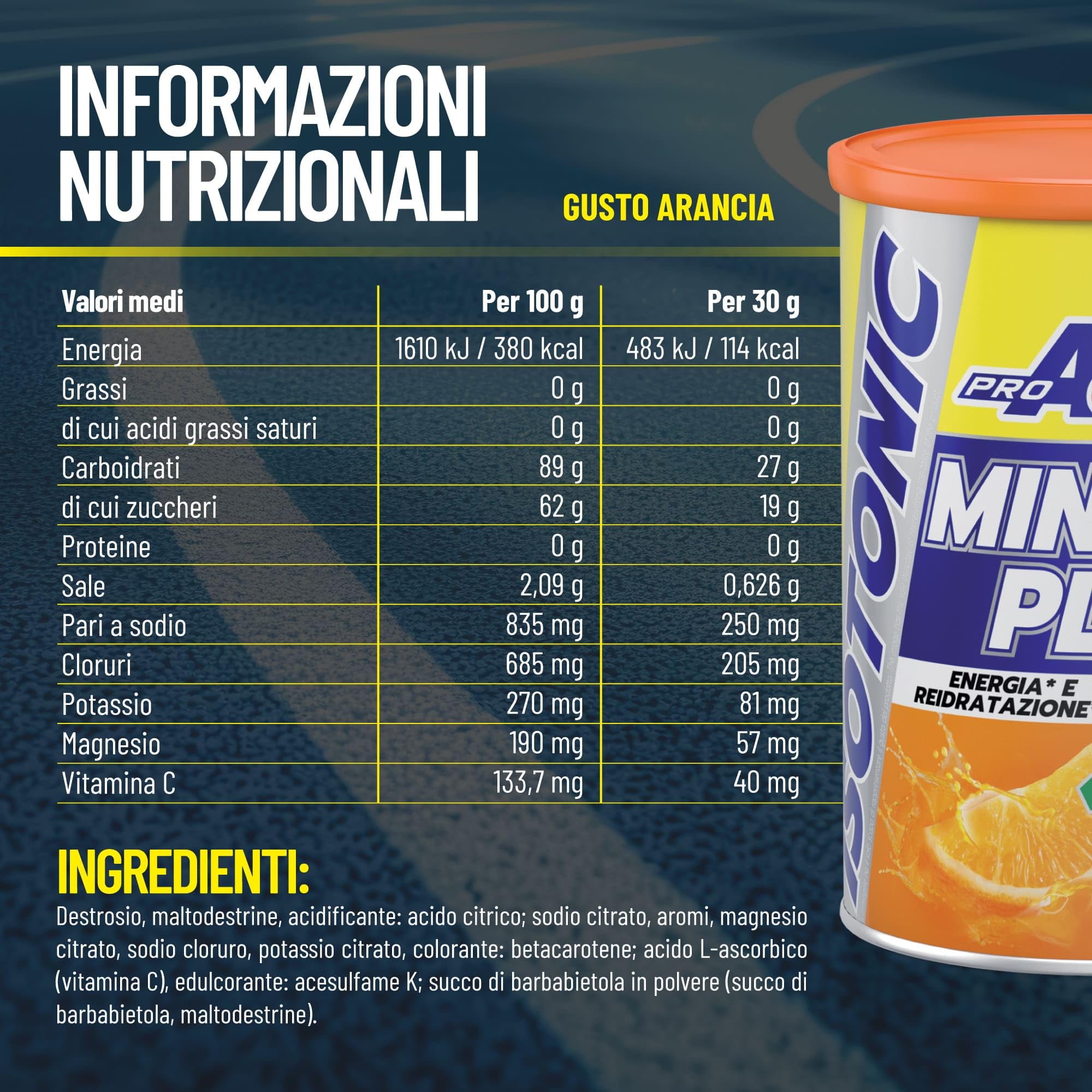 proaction-mineral-plus-isotonic-integratore-salino-isotonico-2x450g-arancia image 6