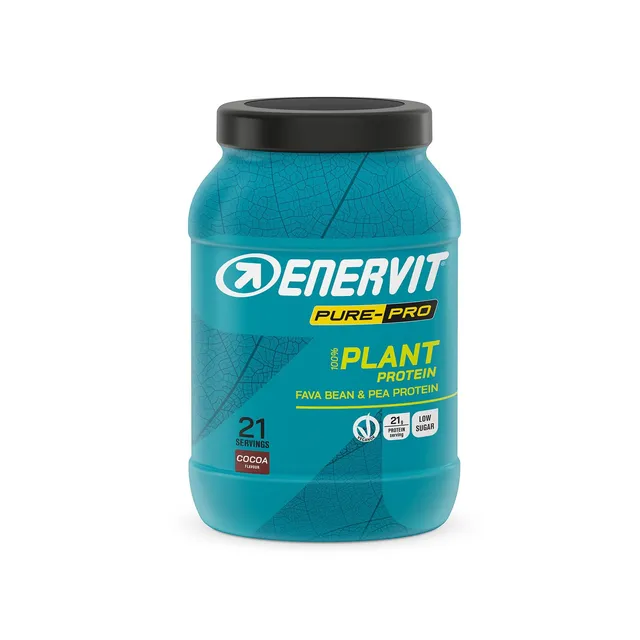 enervit-pure-pro-100-plant-protein-630g-gusto-cacao-21g-proteine-vegane image 1