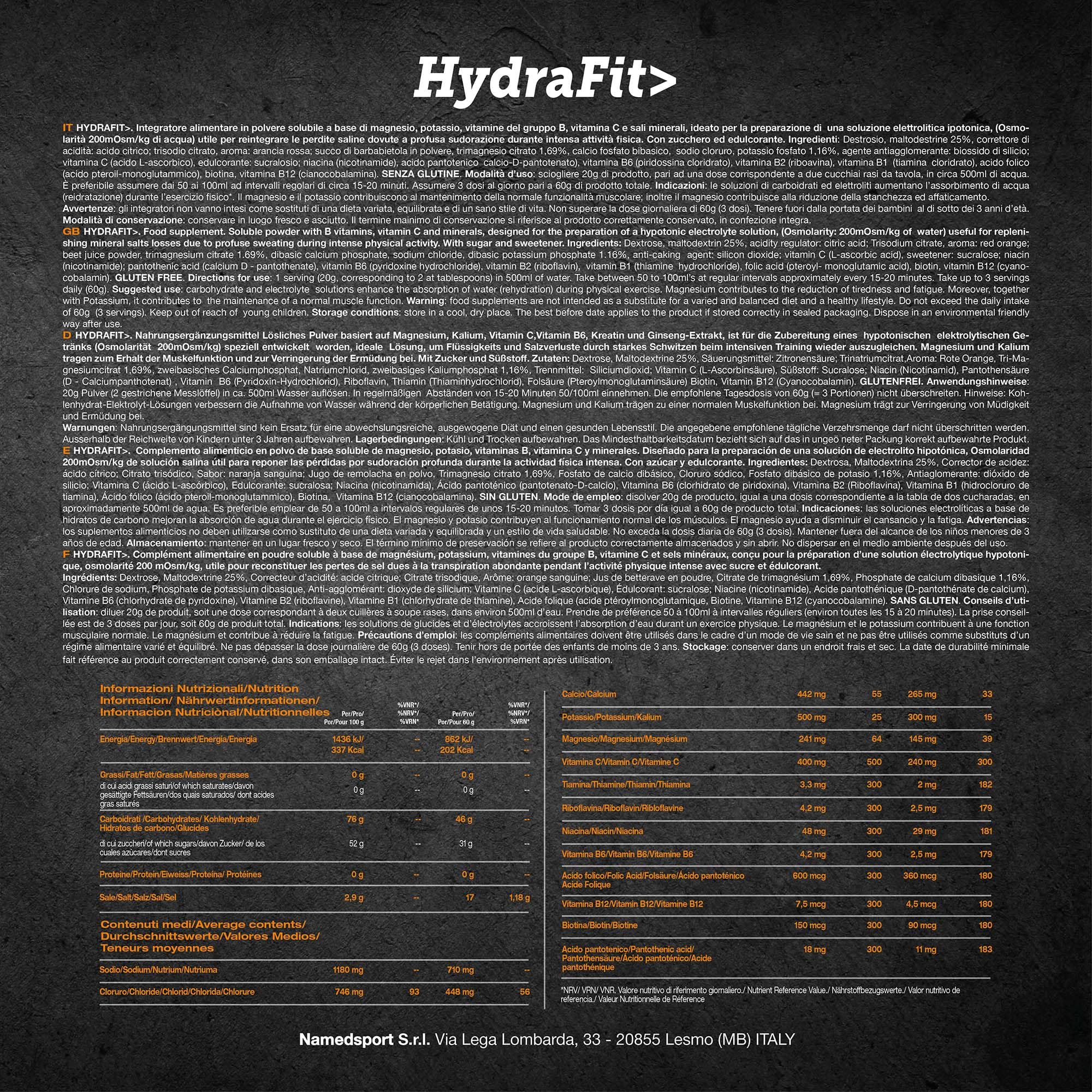 namedsport-hydrafit-sportbottle-multivitaminico-idrosalino-magnesio-e-potassio image 4