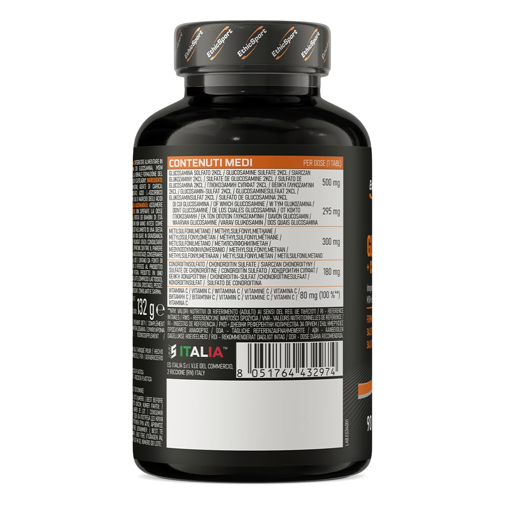 ethicsport-glucosamina-condroitina-msm-vitamina-c-integratore-articolazioni-90-c image 2
