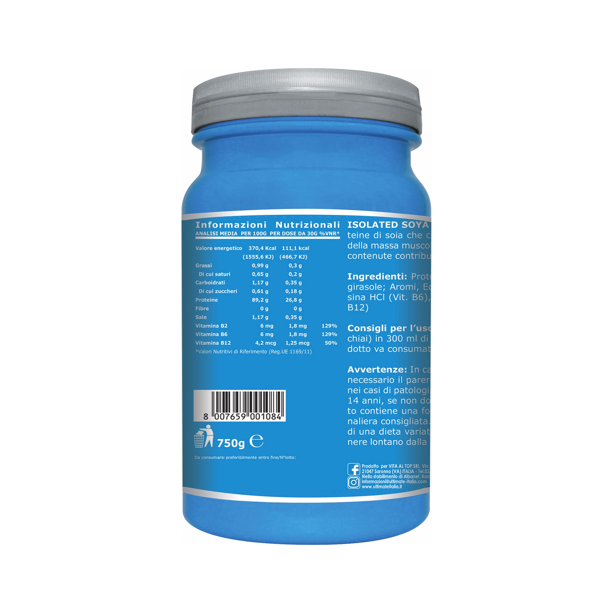 ultimate-italia-isolated-soya-protein-proteine-isolate-di-soia-vaniglia-750g image 3