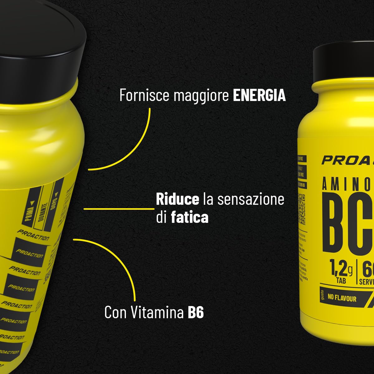 proaction-bcaa-2-1-1-con-vitamina-b6-gusto-neutro-300-compresse-60-utilizzi image 3