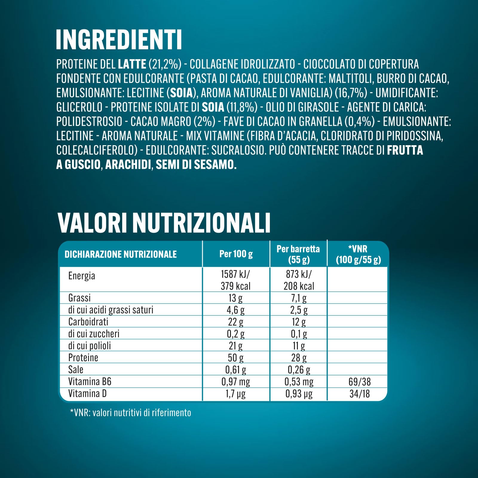 enervit-pure-pro-protein-bar-50-dark-choco-9-x-55-g-gusto-cioccolato-fondente image 6