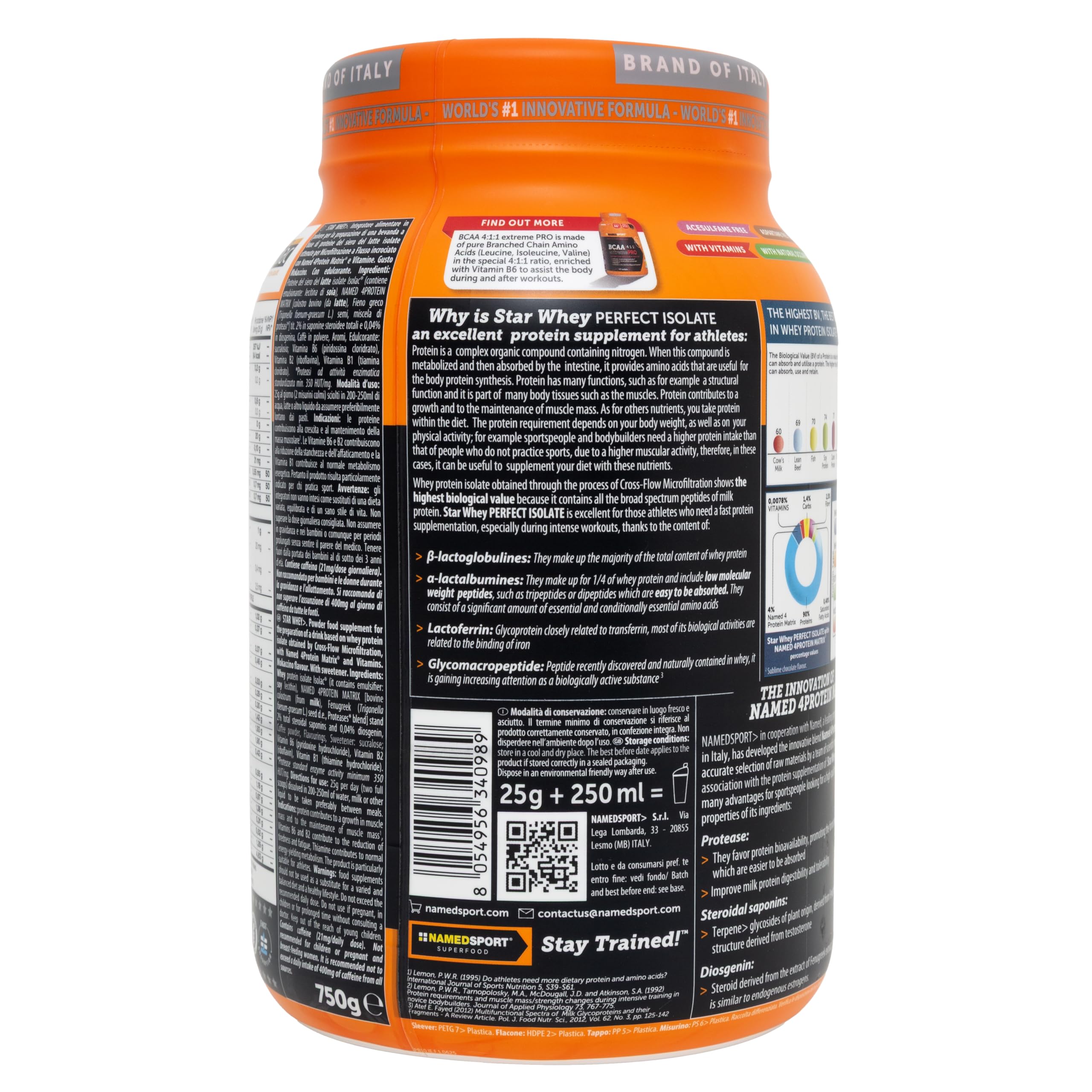 namedsport-star-whey-isolate-proteine-isolate-in-polvere-750g-cookies-cream image 7