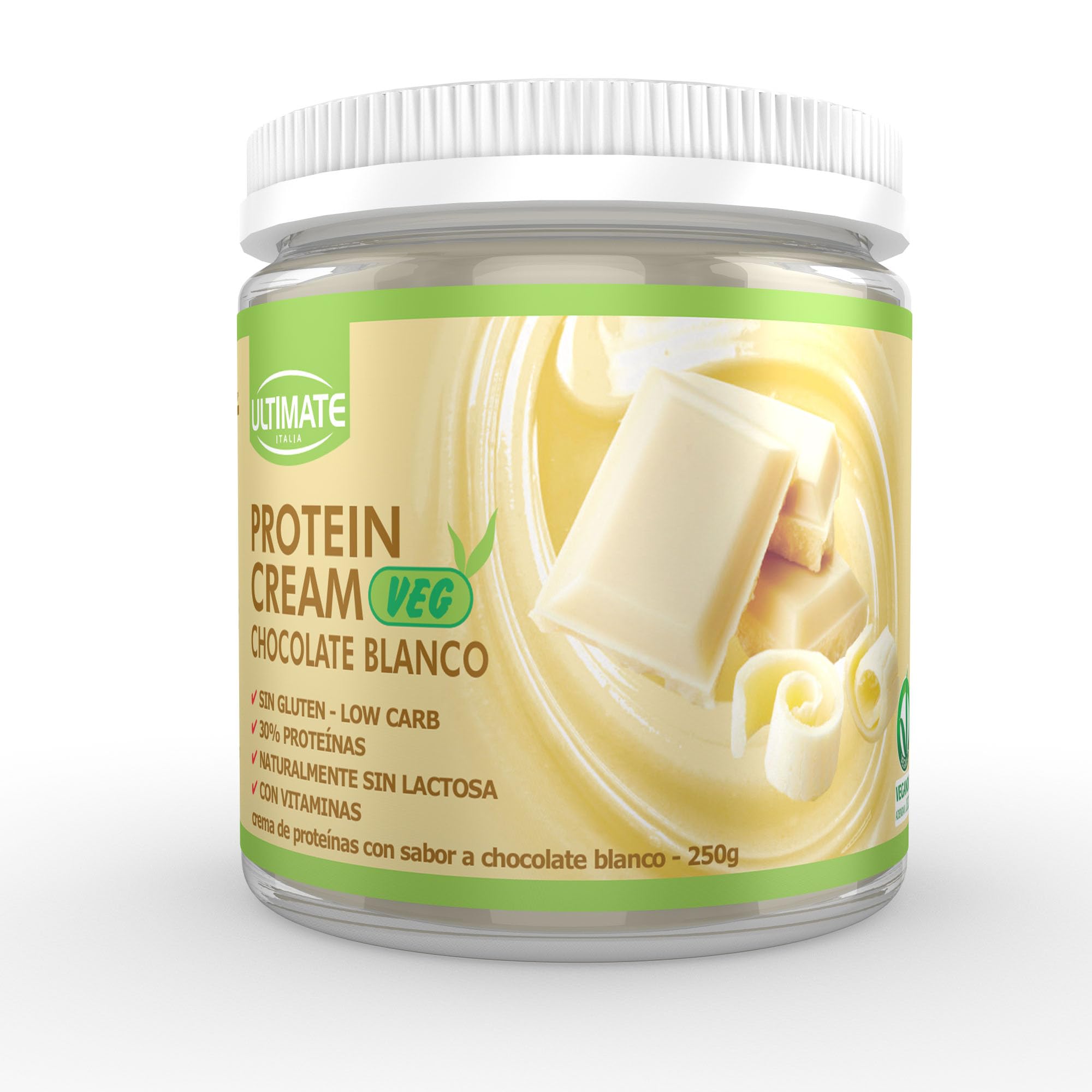 ultimate-italia-protein-cream-veg-cioccolato-bianco-2x250g-vegana image 2