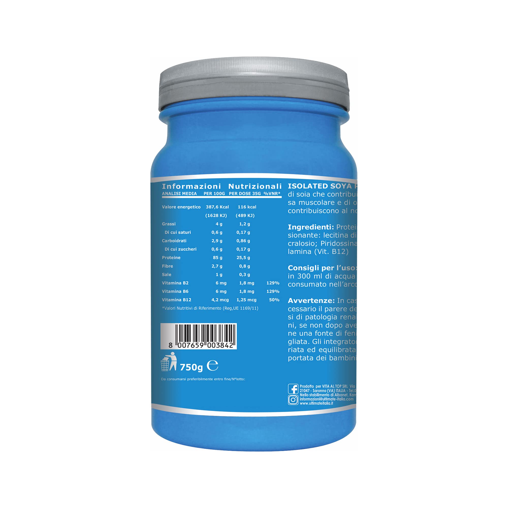 ultimate-italia-isolated-soya-protein-cacao-proteine-soia-750-g-vegane image 3