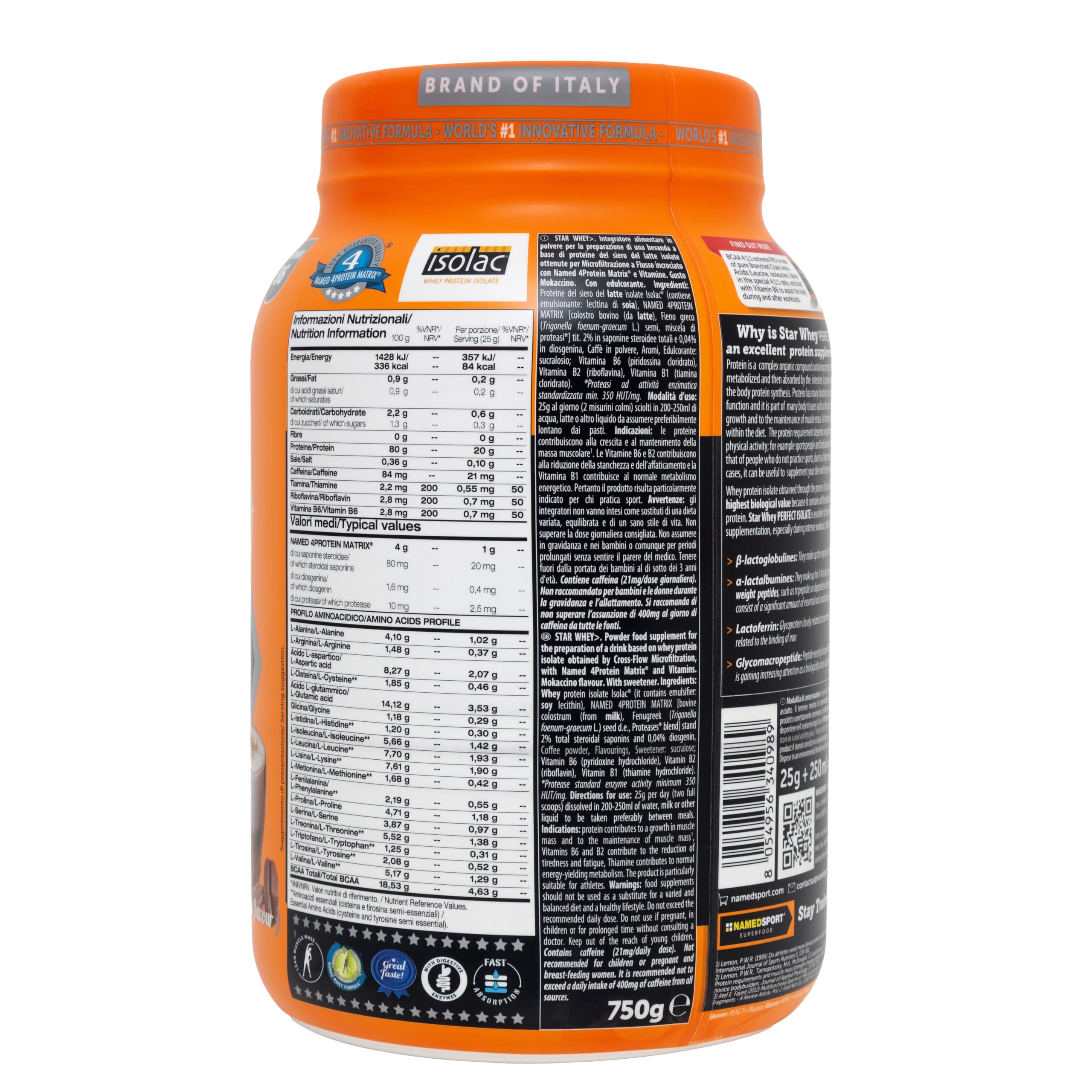namedsport-star-whey-isolate-proteine-isolate-in-polvere-750g-cookies-cream image 8