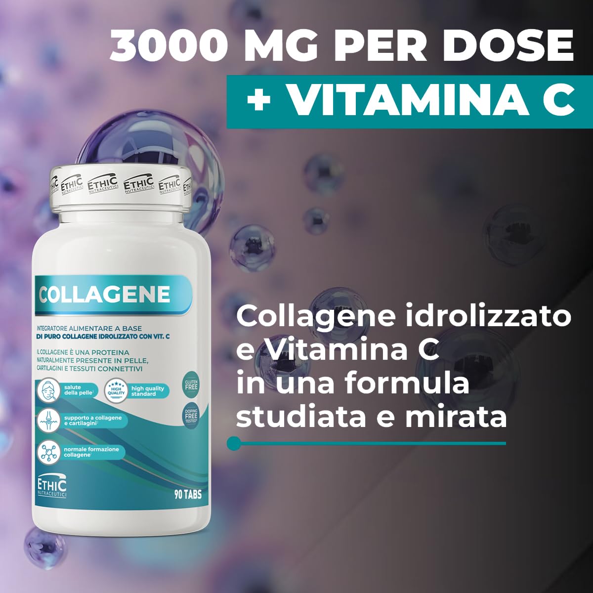 ethicsport-ethic-nutraceutici-collagene-con-vitamina-c-90-tabs-da-3000-mg image 3