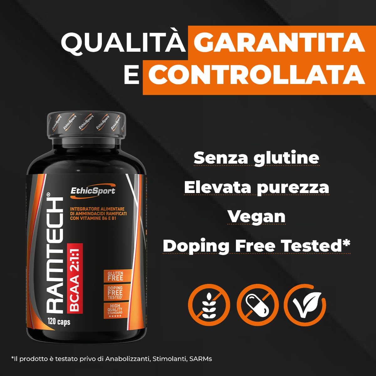 ethicsport-ramtech-bcaa-2-1-1-aminoacidi-ramificati-120-capsule-5000-mg-per-dose image 7