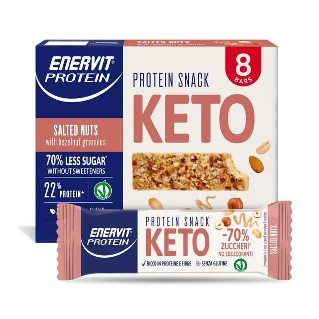 enervit-protein-snack-keto-salted-nuts-8-barrette-x-35g image 1