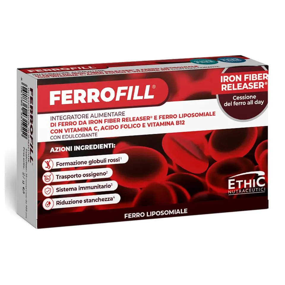 ethicsport-ferrofill-integratore-ferro-30-compresse-iron-fiber-releaser-ferro-li image 1