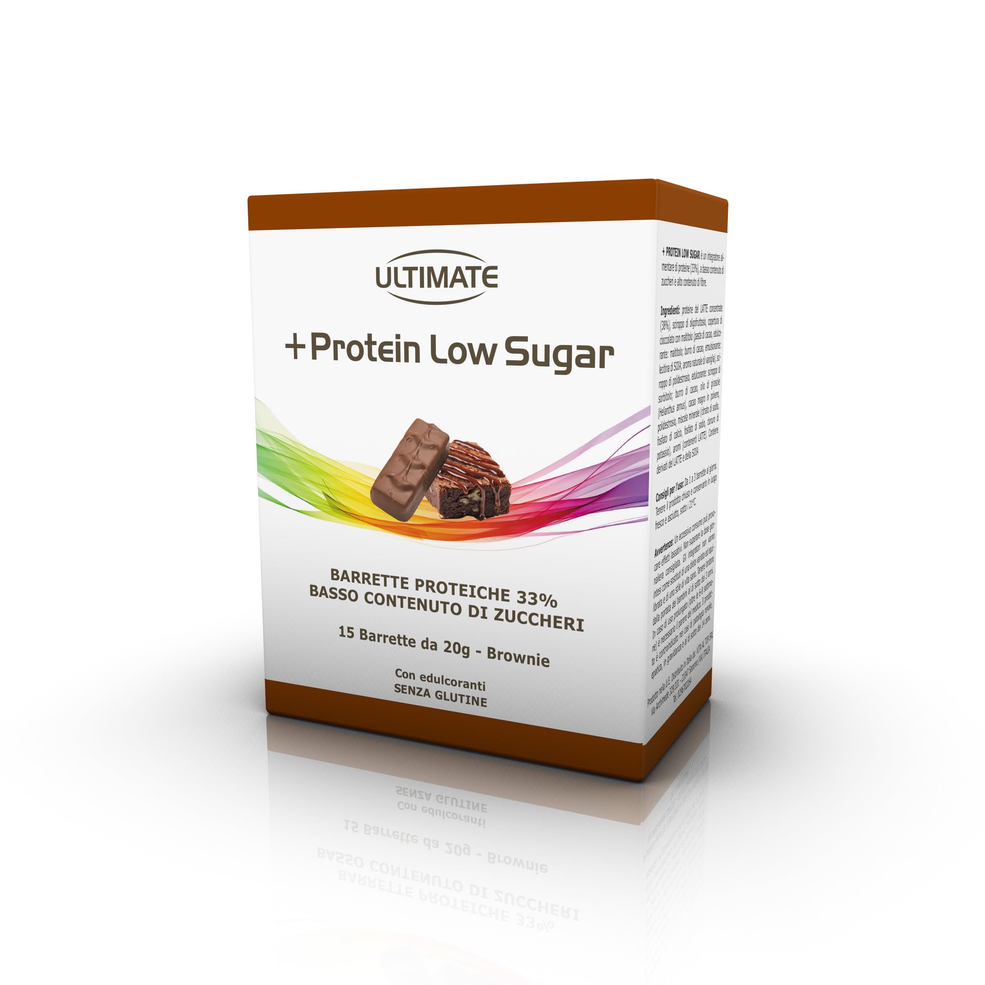ultimate-italia-barretta-proteica-33-low-sugar-gusto-brownie-15-pz-da-20g image 1