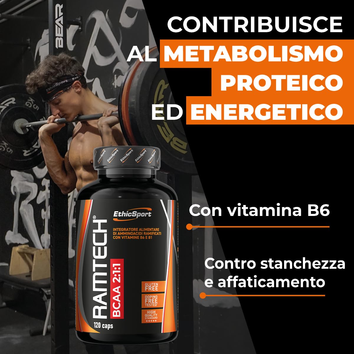 ethicsport-ramtech-bcaa-2-1-1-aminoacidi-ramificati-120-capsule-5000-mg-per-dose image 4