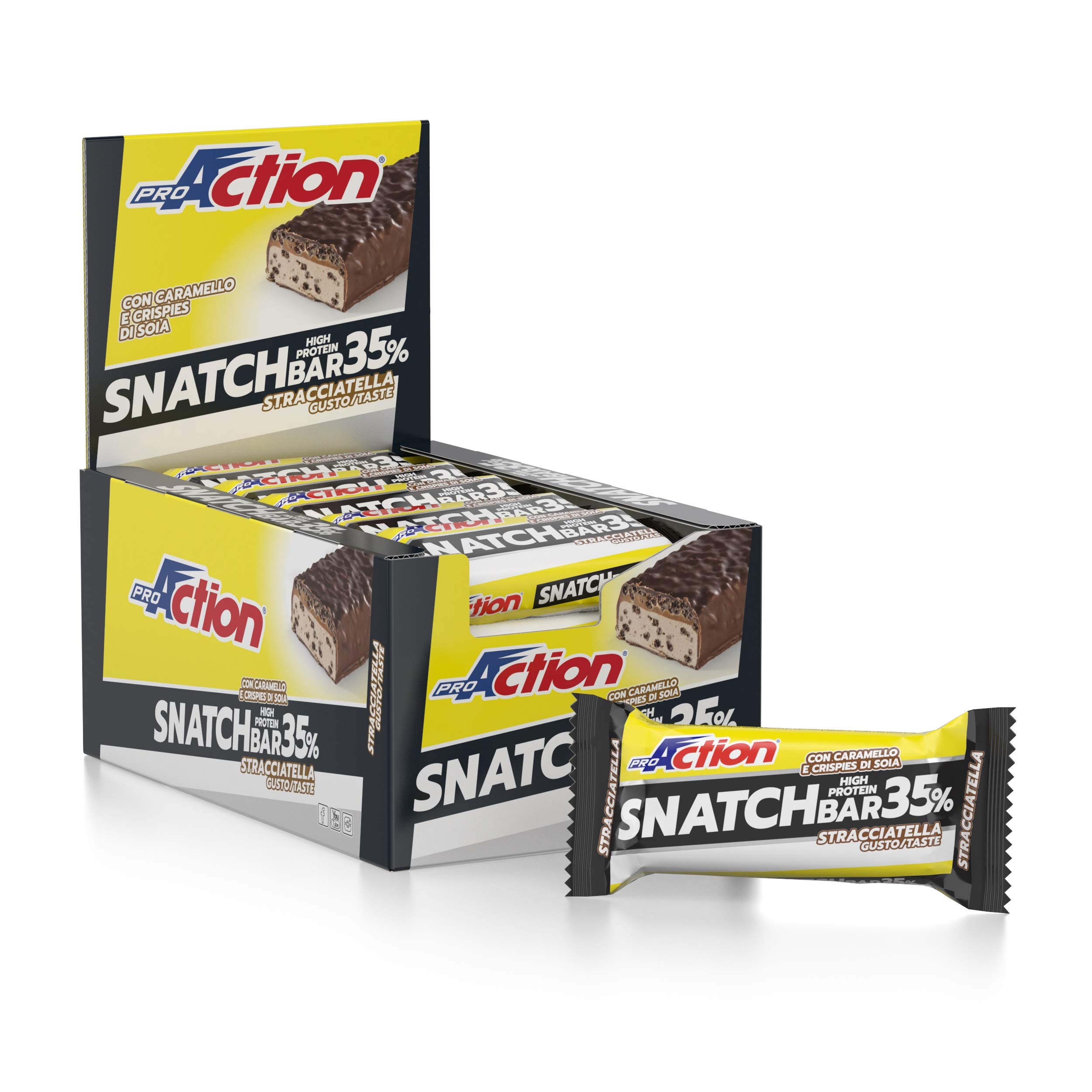 proaction-snatch-bar-stracciatella-caramello-barretta-proteica-16-x-60-g image 1