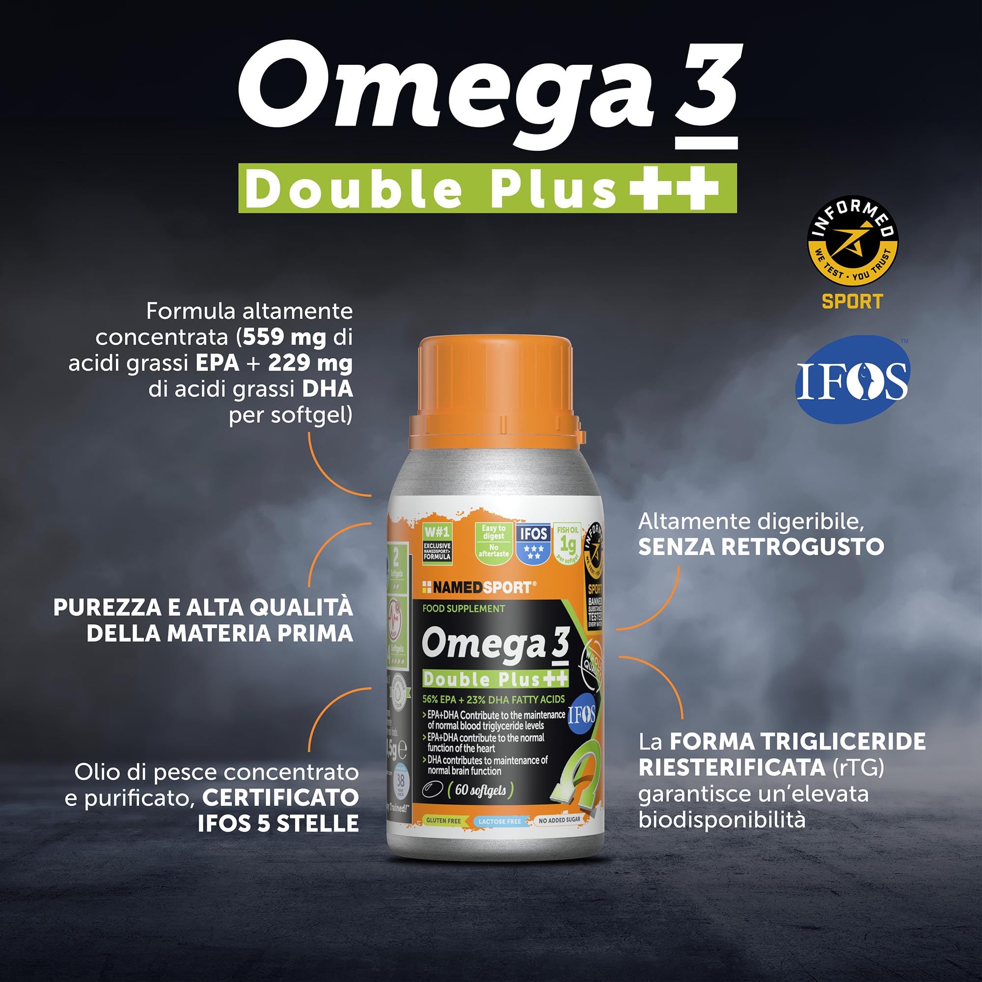 namedsport-superfood-omega-3-double-plus-epa-dha-alta-concentrazione-60-softgels image 2