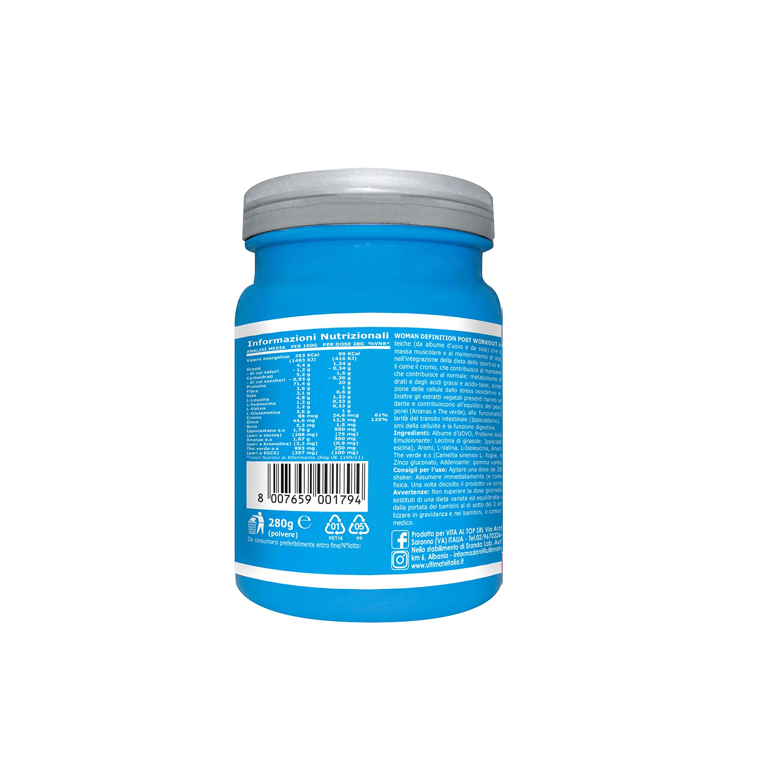 woman-definition-post-workout-cacao-ultimate-italia-280-g-senza-glutine image 4