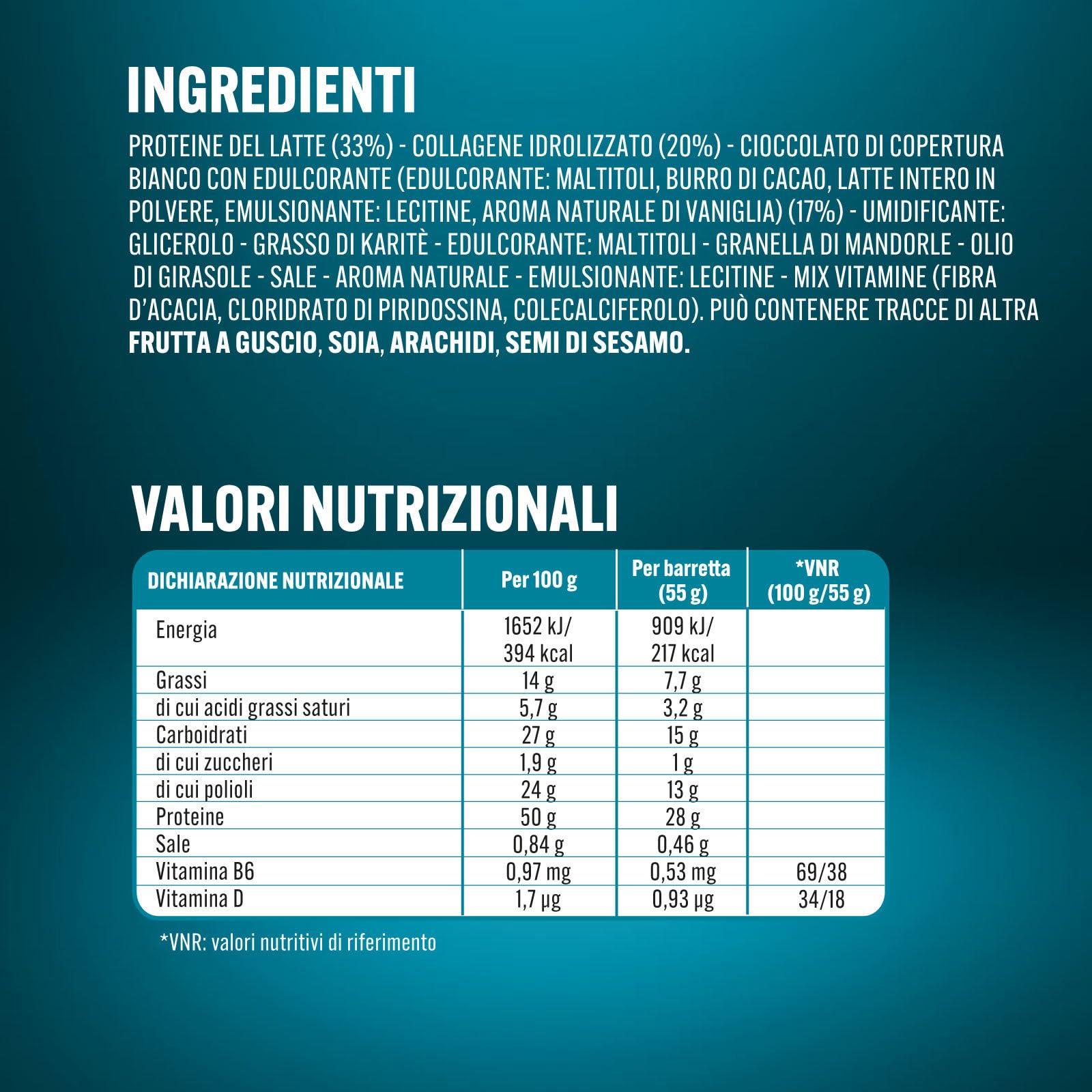 enervit-pure-pro-protein-bar-50-white-blast-gusto-cioccolato-bianco-25x55g image 5