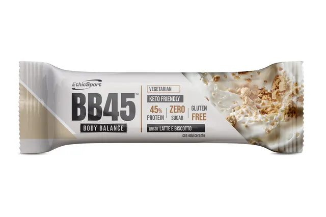 ethicsport-bb45-barretta-proteica-45-latte-biscotto-confezione-18-x-35-g image 1