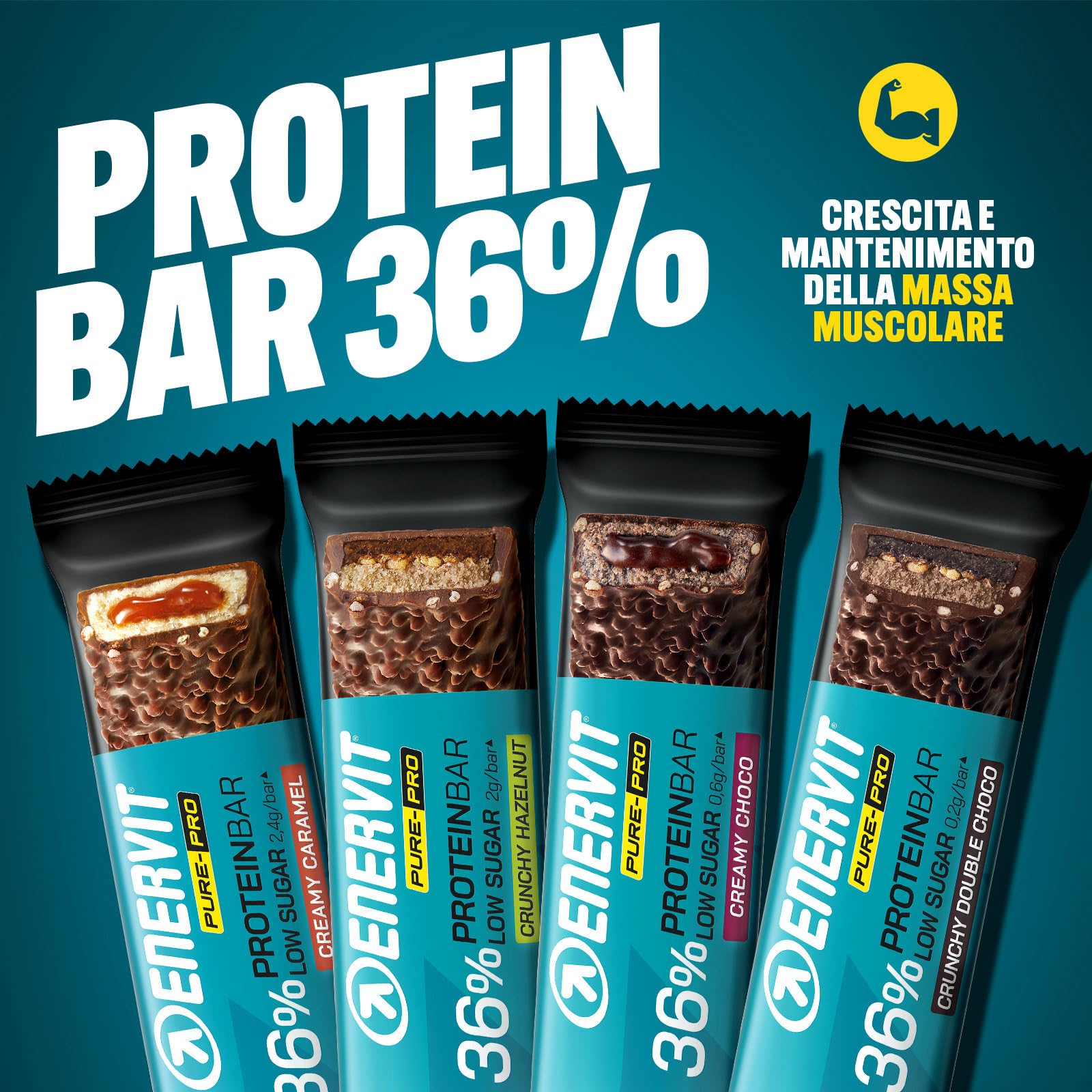 enervit-pure-pro-protein-bar-36-creamy-choco-25-x-55g-senza-glutine image 4