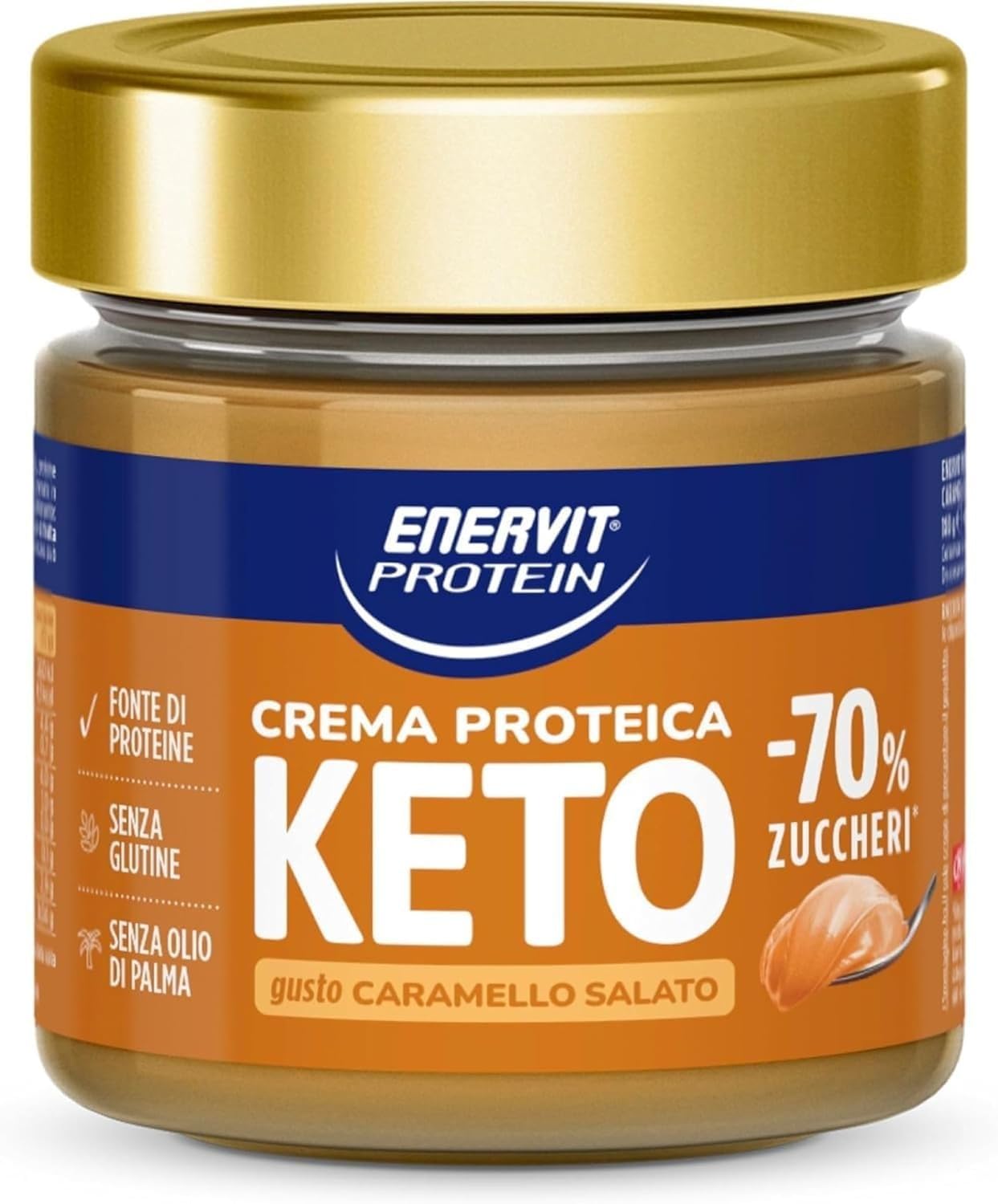 enervit-protein-cream-keto-caramello-salato-70-zuccheri-180-g image 1