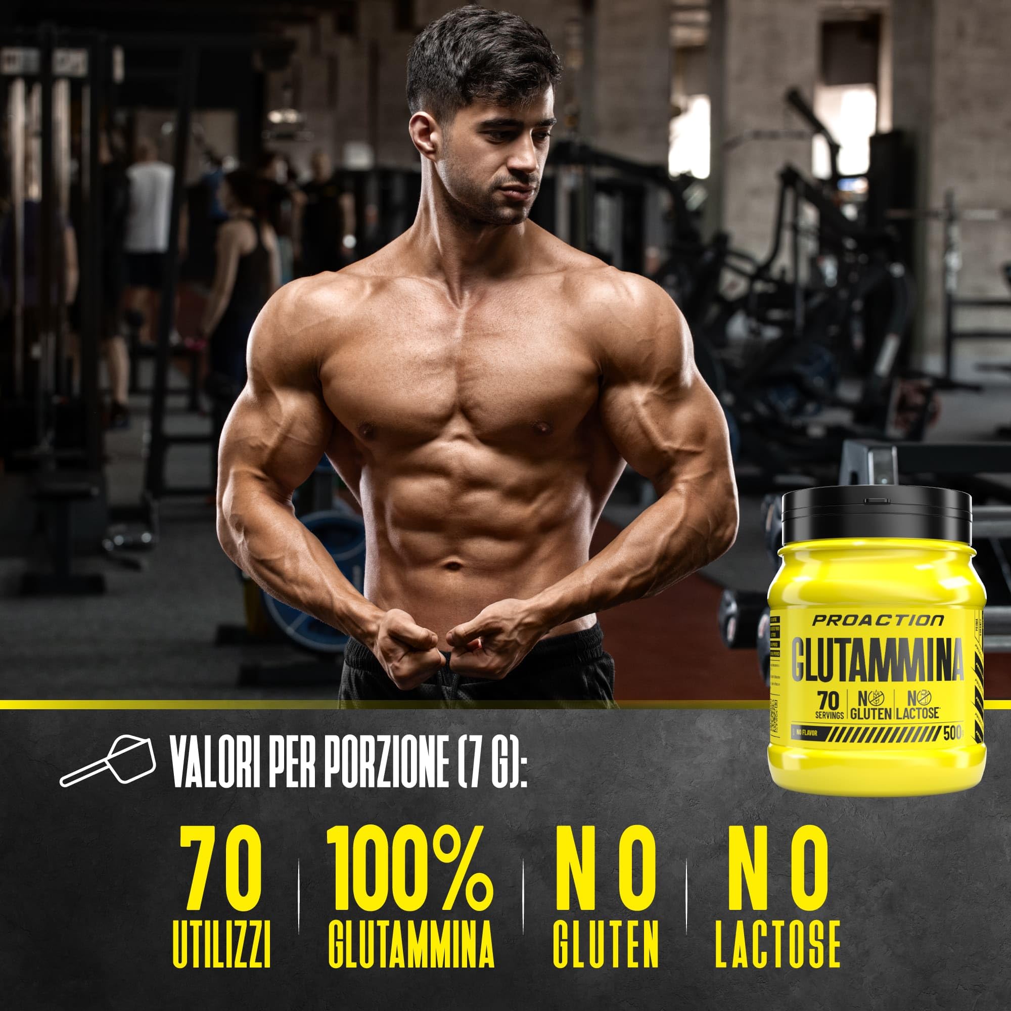 proaction-l-glutammina-100-pura-in-polvere-500g-70-porzioni image 4