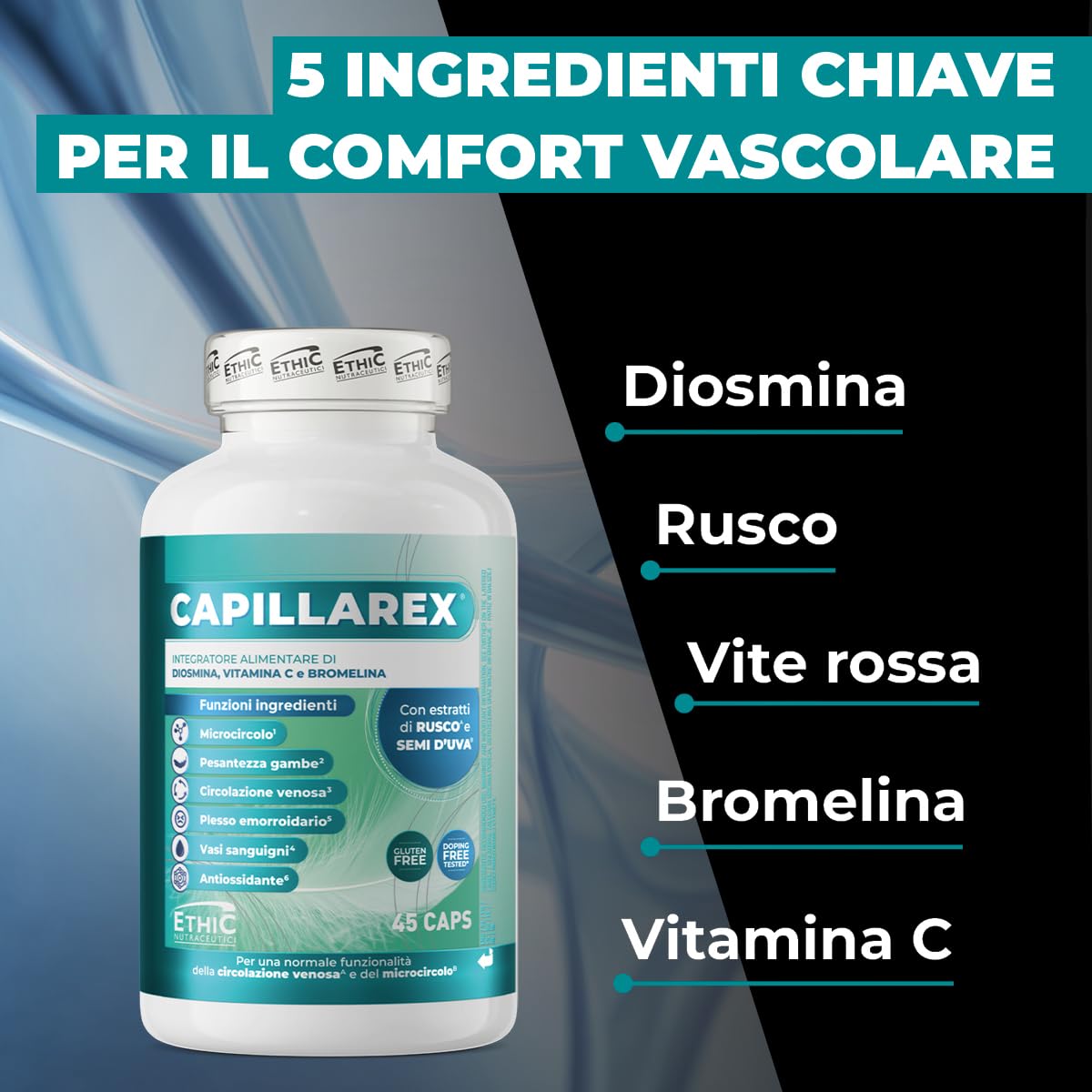 ethicsport-ethic-nutraceutici-capillarex-con-diosmina-45-capsule-vegetali image 4