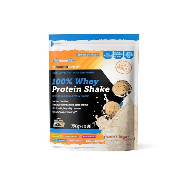 namedsport-100-whey-protein-shake-proteine-siero-latte-900-g-gusto-biscotti-e-cr image 1