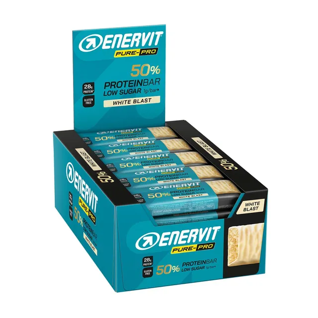 enervit-pure-pro-protein-bar-50-white-blast-gusto-cioccolato-bianco-25x55g image 1