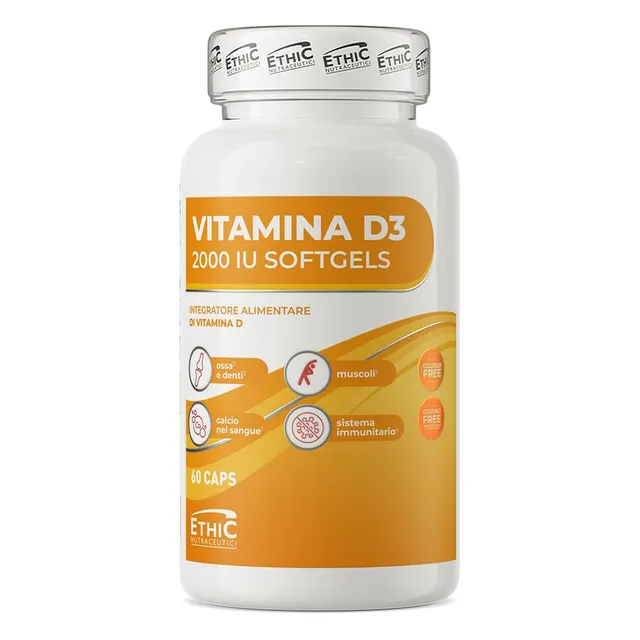ethicsport-vitamina-d3-2000-iu-colecalciferolo-50-g-in-softgel-oleosa-60-capsule image 1