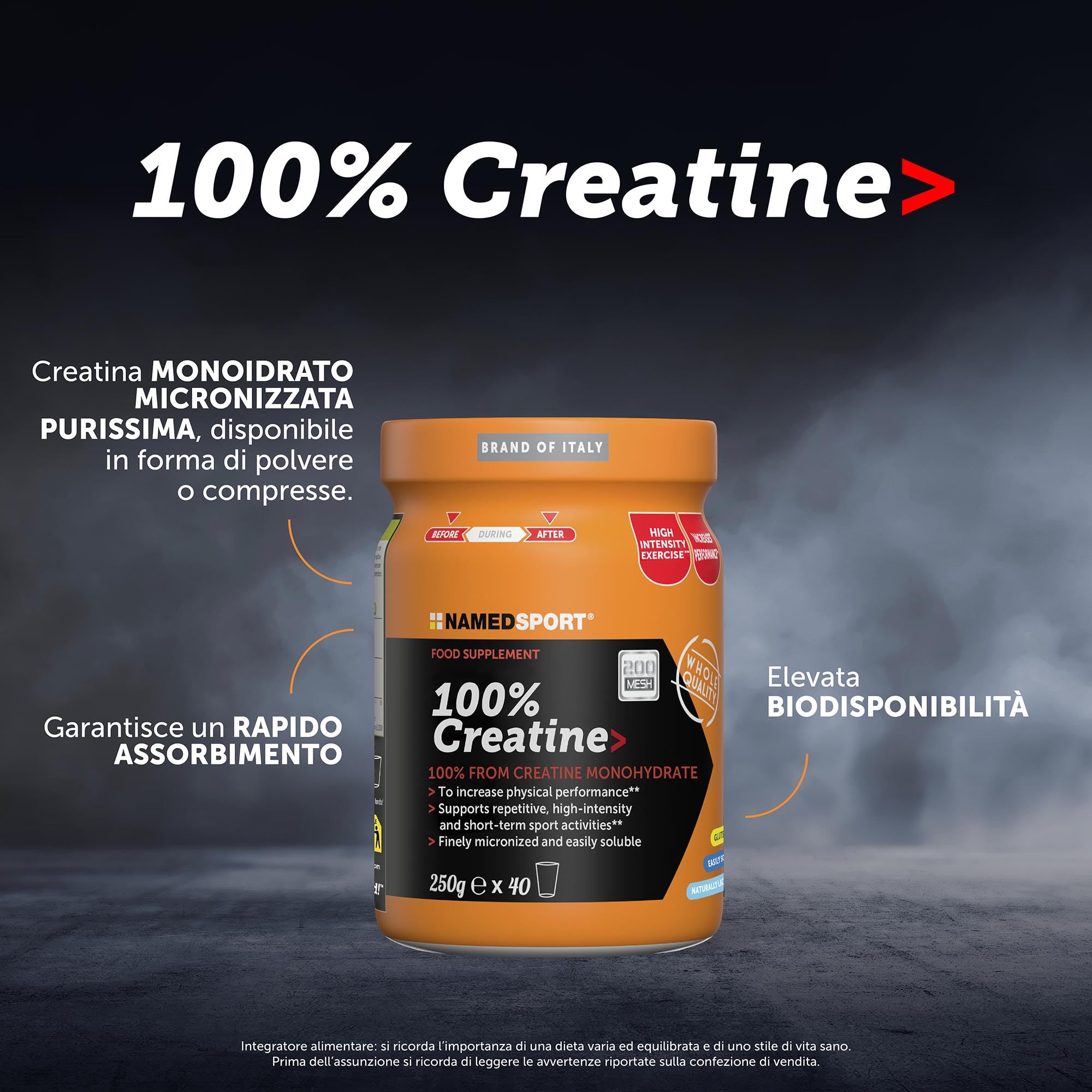 namedsport-superfood-creatina-monoidrato-pura-250-g-200-mesh image 2