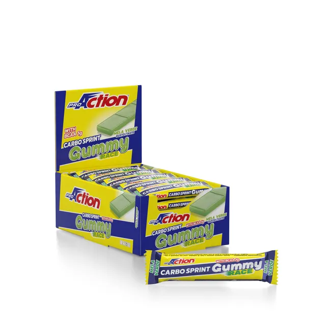 proaction-carbo-sprint-gummy-race-barretta-gommosa-mela-verde-35-x-30g image 1