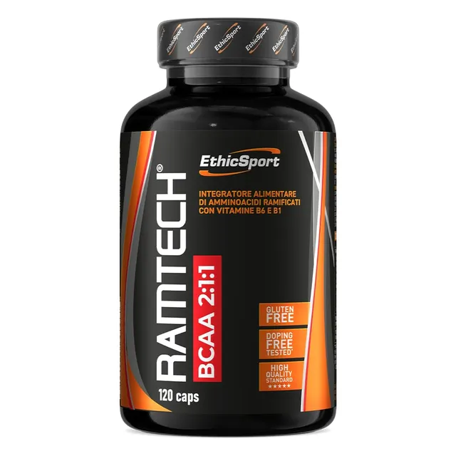 ethicsport-ramtech-bcaa-2-1-1-aminoacidi-ramificati-120-capsule-5000-mg-per-dose image 1