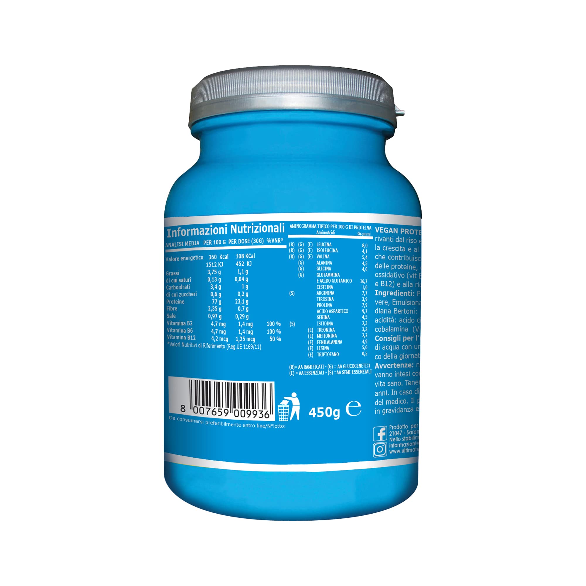 ultimate-italia-proteine-vegetali-450-g-gusto-fragola image 2