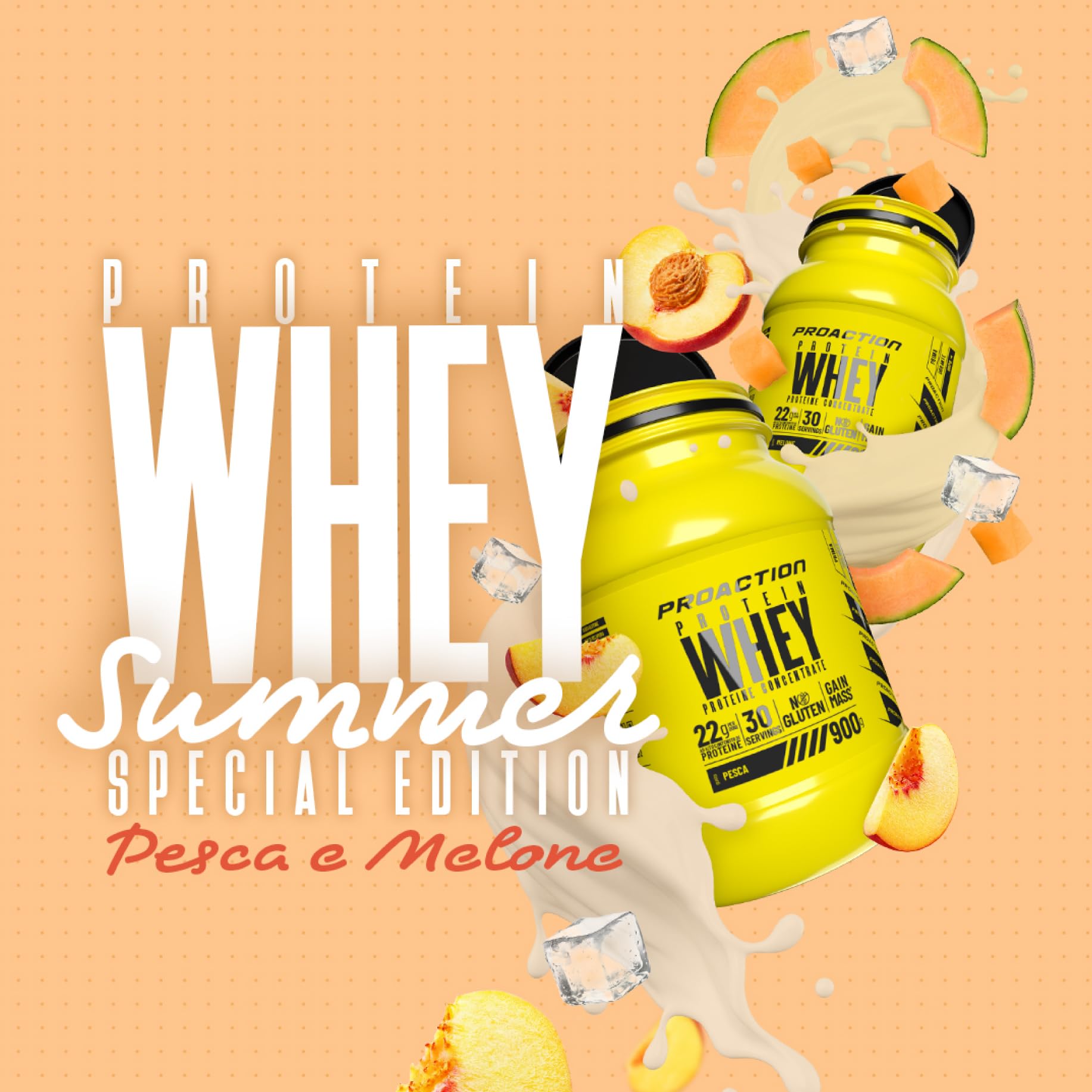 proaction-protein-whey-proteine-siero-latte-gusto-pesca-barattolo-900g-30-dosi image 5