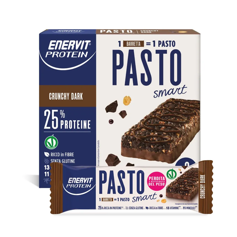 enervit-protein-pasto-crunchy-dark-barretta-sostitutiva-pasto-cioccolato-fondent image 1