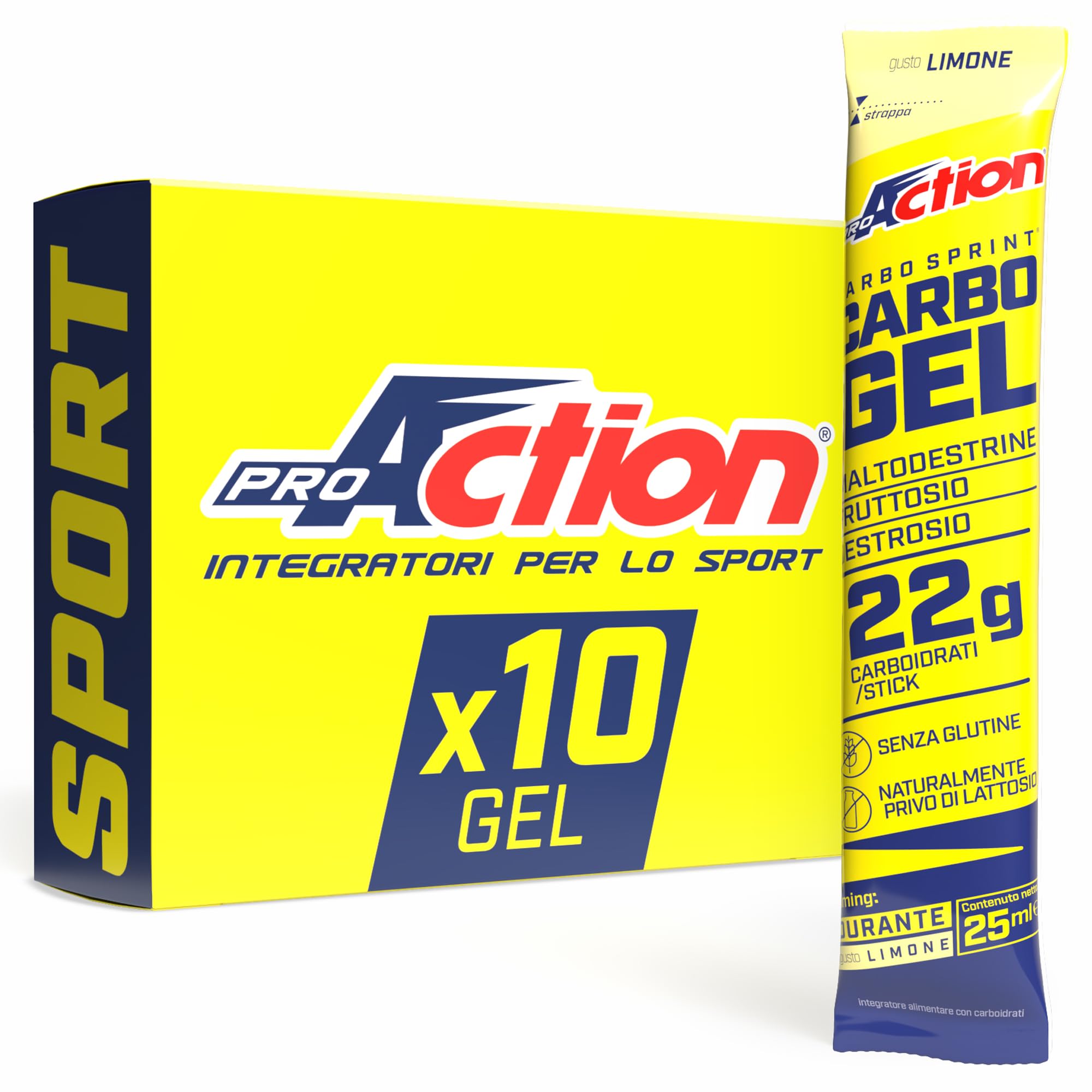 proaction-carbo-sprint-gel-energetico-carboidrati-box-10-stick-da-25ml-22g-carbo image 1