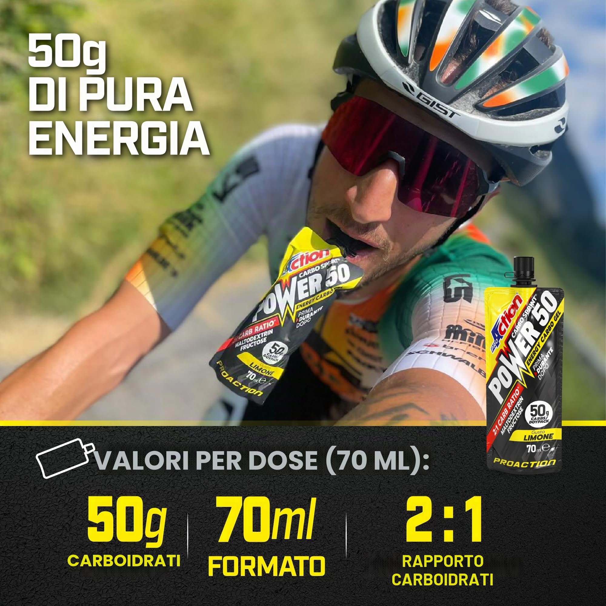 proaction-carbo-sprint-power-50-carbo-gel-50g-box-da-8-stick-da-70-ml image 2