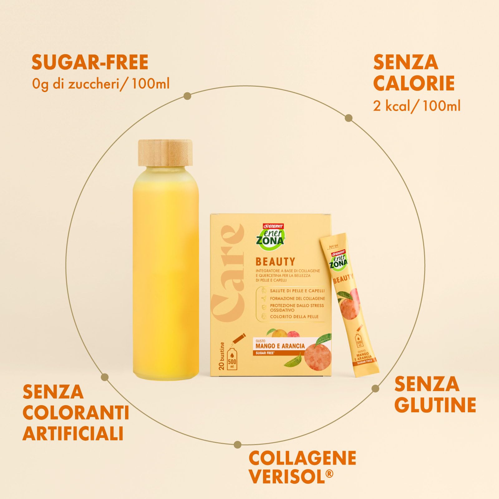enervit-enerzona-care-beauty-collagene-verisol-20-bustine-mango-arancia image 3
