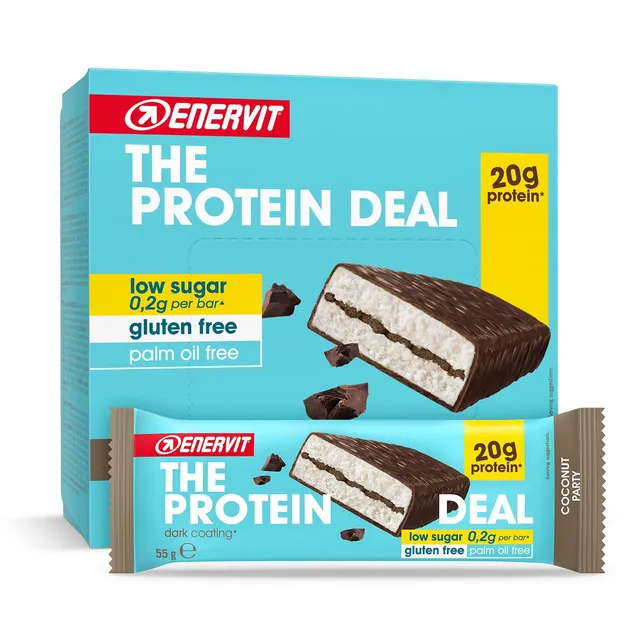 enervit-the-protein-deal-barrette-proteiche-12x55g-cocco-e-cioccolato-fondente image 1