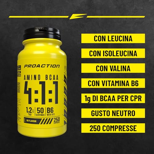 proaction-amino-bcaa-4-1-1-con-vitamina-b6-250-compresse image 7