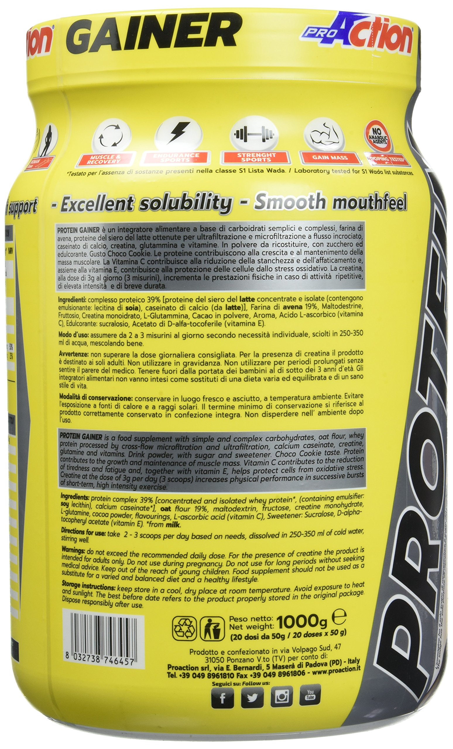 proaction-protein-gainer-ciocco-biscotto-gainer-proteico-1-kg image 2