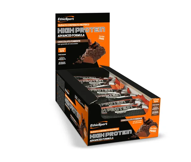 ethicsport-high-protein-bar-21-x-45-g-cioccolato-fondente image 1