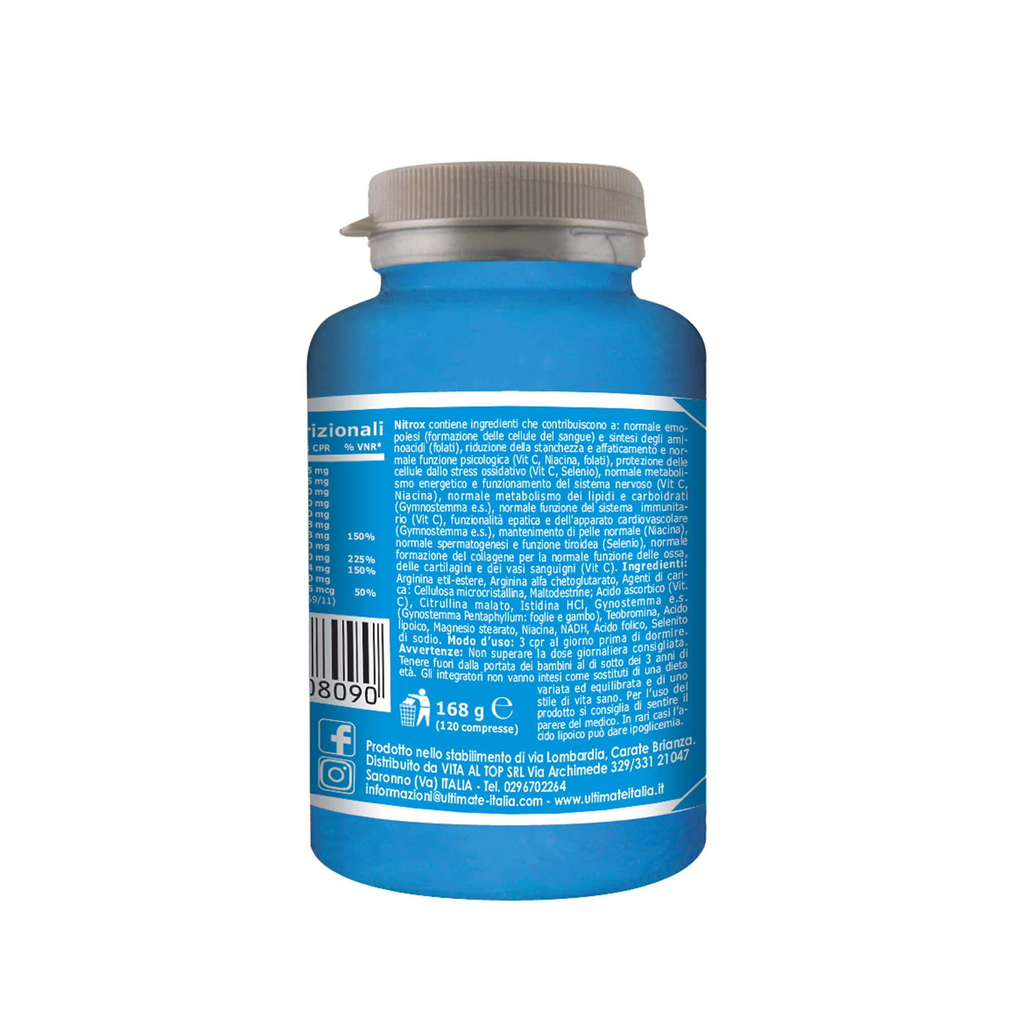 ultimate-italia-nitr-ox-ossido-nitrico-120-compresse-arginina-citrullina image 2