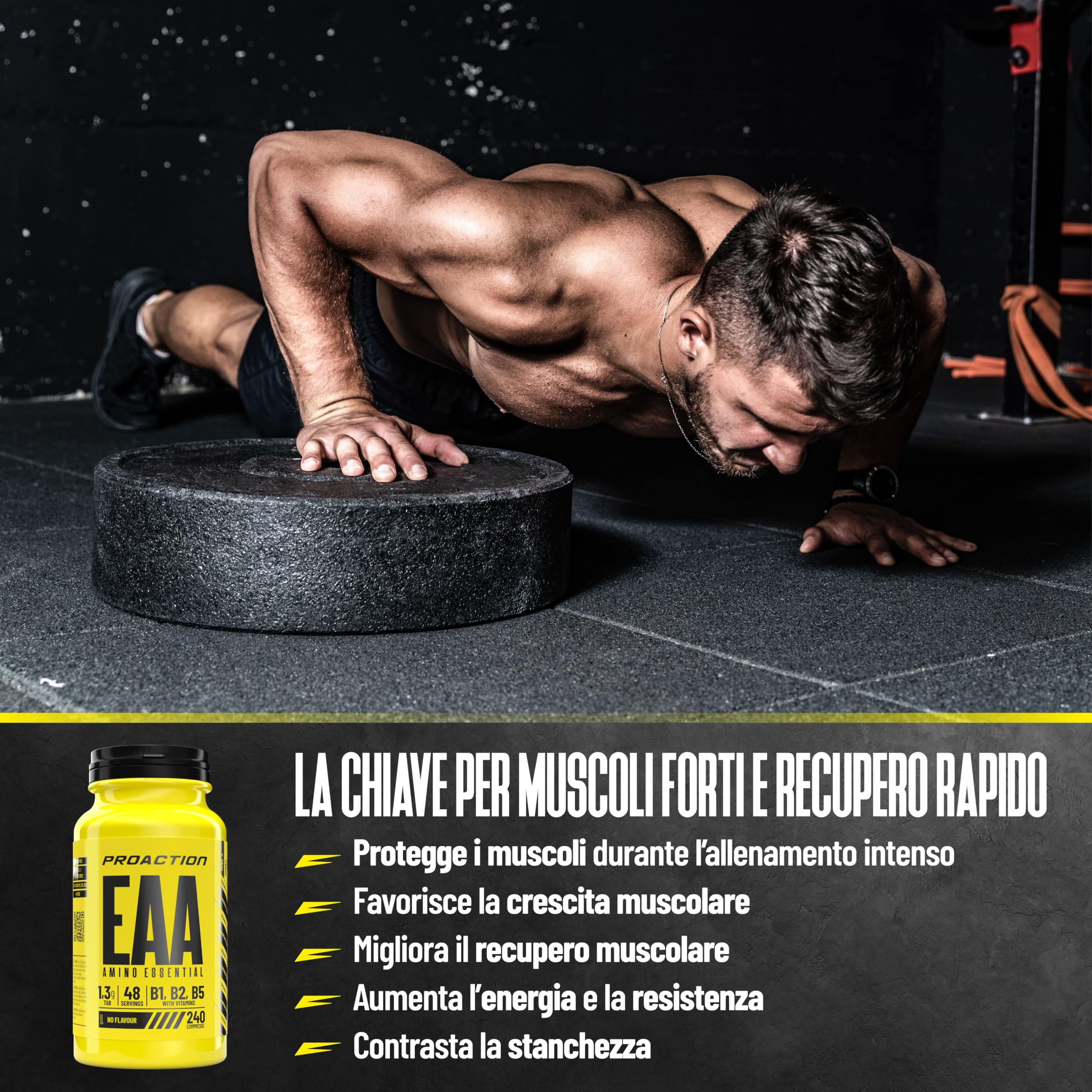 proaction-eaa-aminoacidi-essenziali-bcaa-compresse-240-cpr image 3