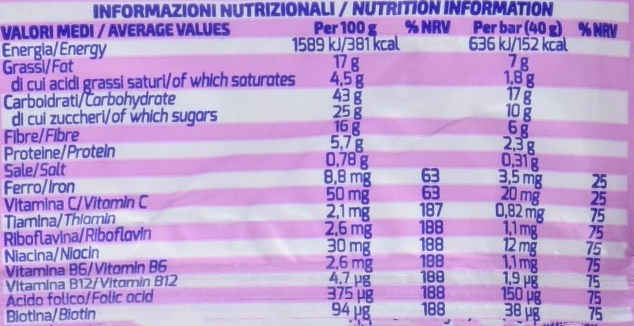 proaction-pink-fit-colazione-barretta-cioccolato-24-x-40-g image 3