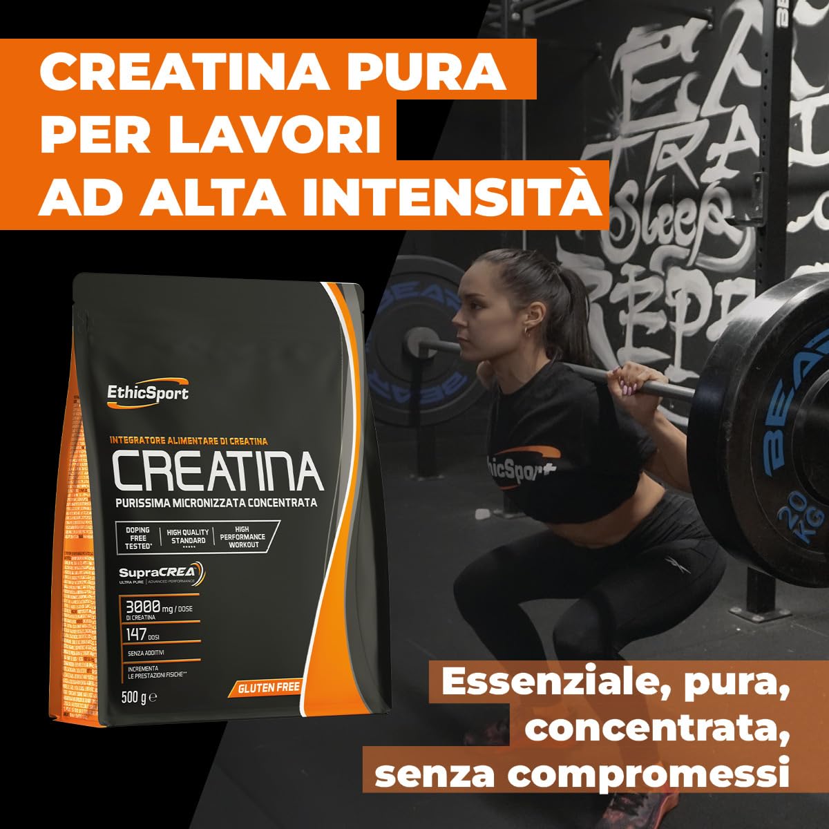 ethicsport-supracrea-creatina-monoidrato-pura-in-polvere-500-g-vegan image 3